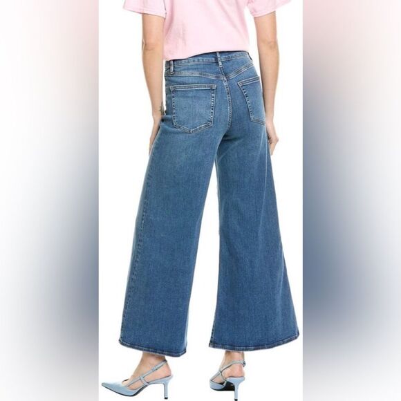 Frame Denim Womens  Le Palazzo Mermaid Crop Jean, Blue size 27 - Picture 2 of 9